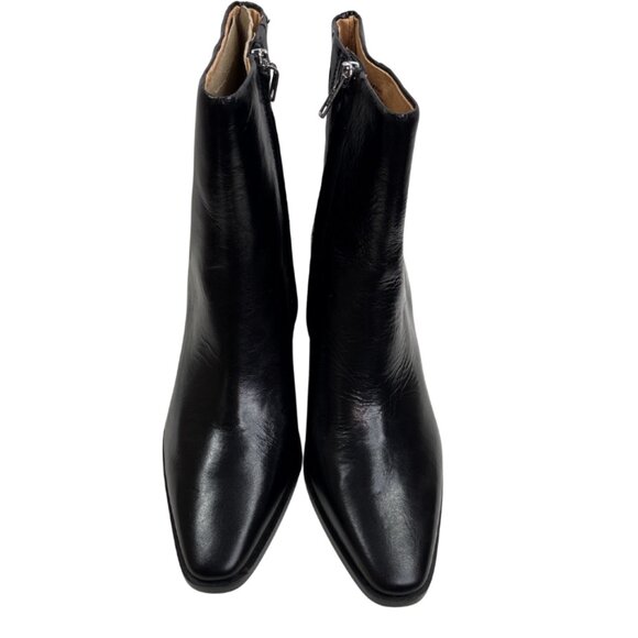 Madewell The Ardin Ankle Boot Leather Block Heel Size 9.5 Black NWOB $198 - Picture 5 of 13